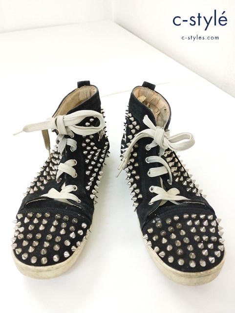 Christian Louboutin クリスチャンルブタン ハイカットスニーカー 43 ブラック スタッズ