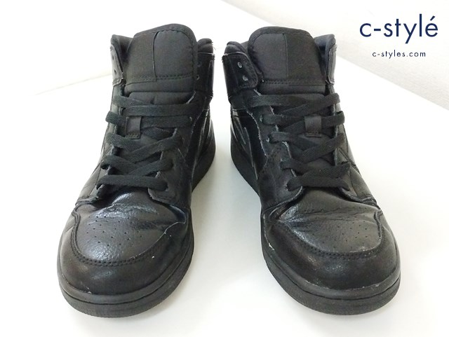 NIKE ナイキ スニーカー 23.5cm ブラック AIR JORDAN 1 Retro Mid GS ‘Triple Black’ 554725-030 レディース