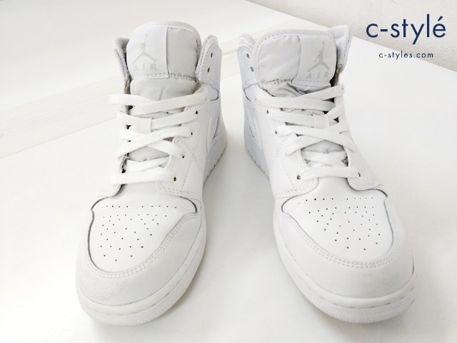 NIKE ナイキ スニーカー 23.5cm ホワイト AIR JORDAN 1 MID 18SP-I 554725-104 ハイカット レディース