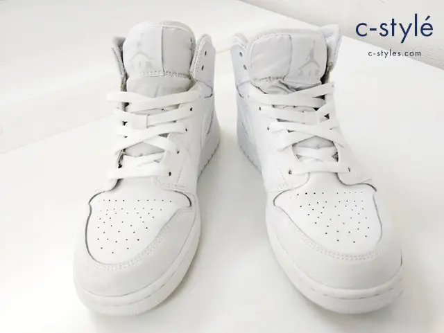NIKE ナイキ スニーカー 23.5cm ホワイト AIR JORDAN 1 MID 18SP-I 554725-104 ハイカット レディース
