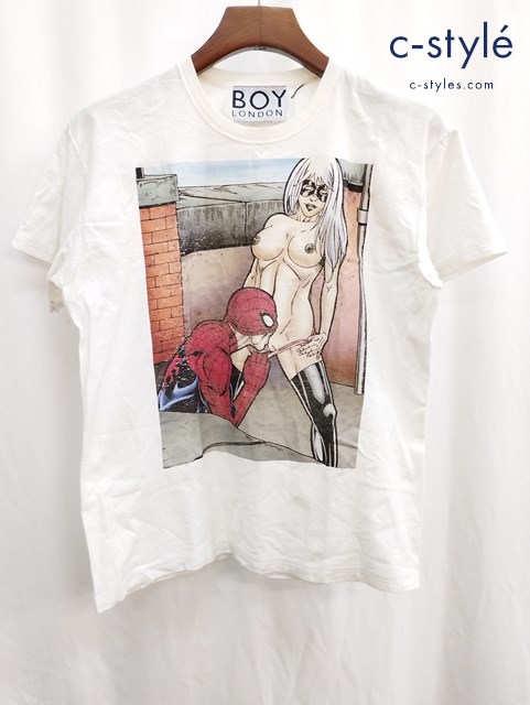 BOYLONDON ボーイロンドン Tシャツ ホワイト 半袖 プリント