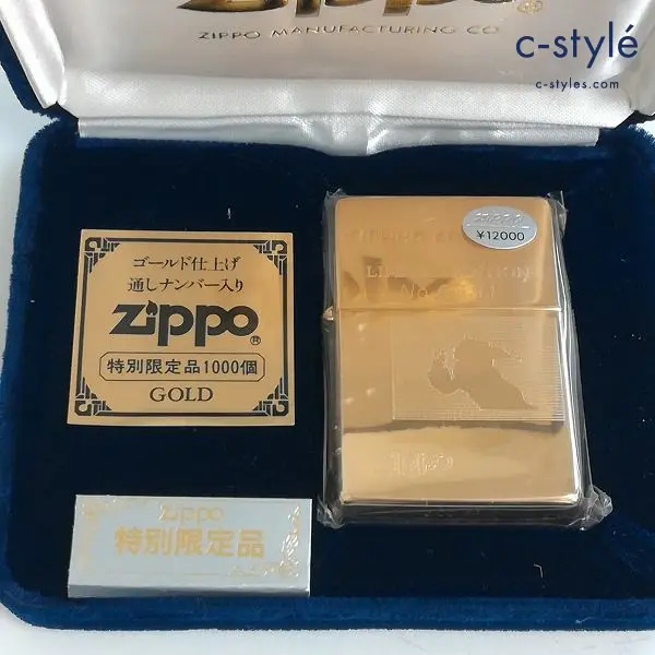 ZIPPO ジッポー オイルライター ゴールド仕上げ 通しナンバー入り GOLD 1993 特別限定品