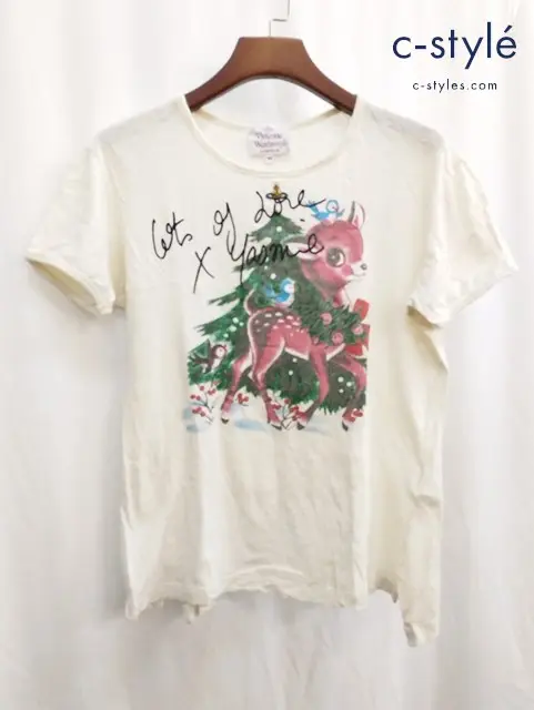 Vivienne Westwood MAN Tシャツ M クリーム バンビ クリスマス 4147-8654 イタリア製