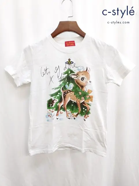 Vivienne Westwood RED LABEL Tシャツ ホワイト 半袖 バンビ クリスマス イタリア製 レディース