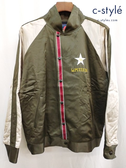 black means ブラックミーンズ スカジャン 4 カーキ 945-71GJ181-1 刺繍