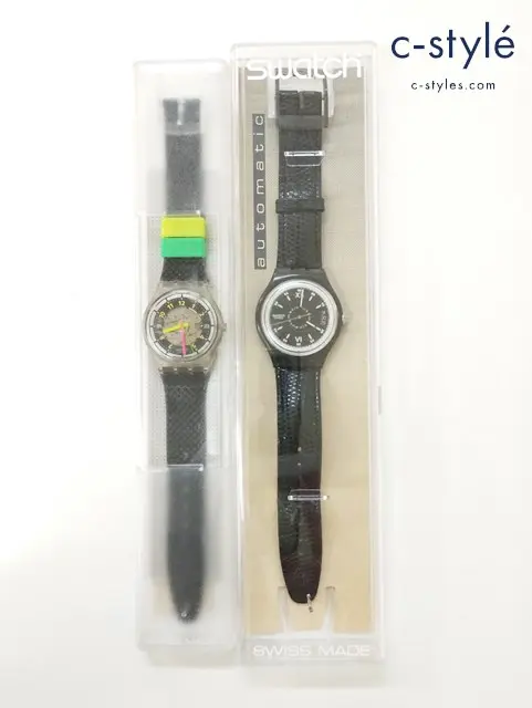 SWACH スウォッチ 腕時計 ブラック系 クォーツ 計2点