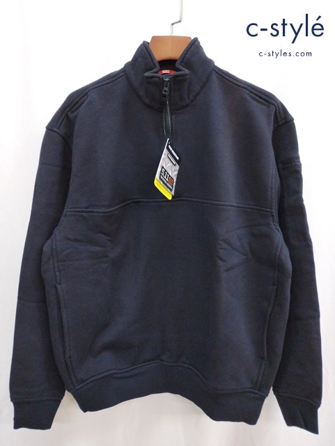 5.11 TACTICAL ファイブイレブン タクティカル ハーフジップスウェット L ネイビー
