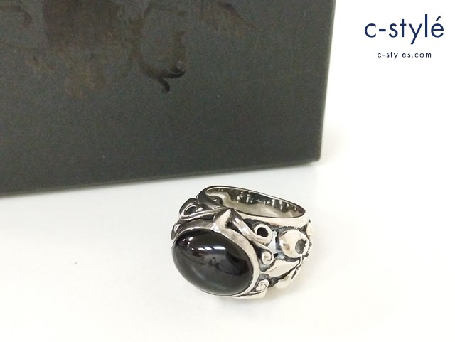 LEATHERS AND TREASURES レザーズアンドトレジャーズ リング シルバー×ブラック 925 Oval Onyx Ring