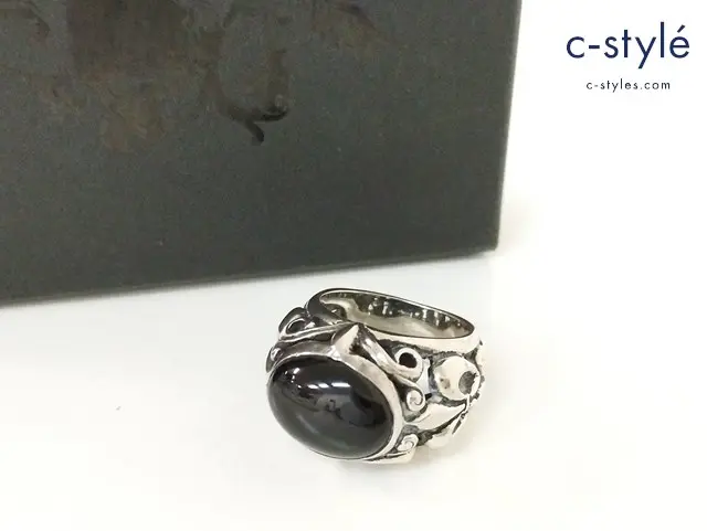 LEATHERS AND TREASURES レザーズアンドトレジャーズ リング シルバー×ブラック 925 Oval Onyx Ring