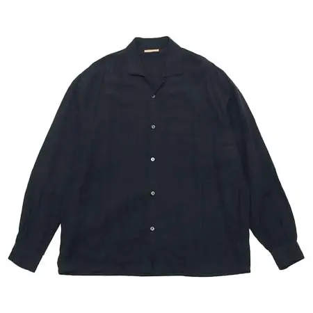LAMOND(ラモンド) OPEN COLLER LINEN SHIRT LM-S-097-LI