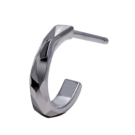 LARA Christie(ララクリスティー) ピアス メンズ ハーフ フープ シルバー925 [ BLACK Label ] e14054-b