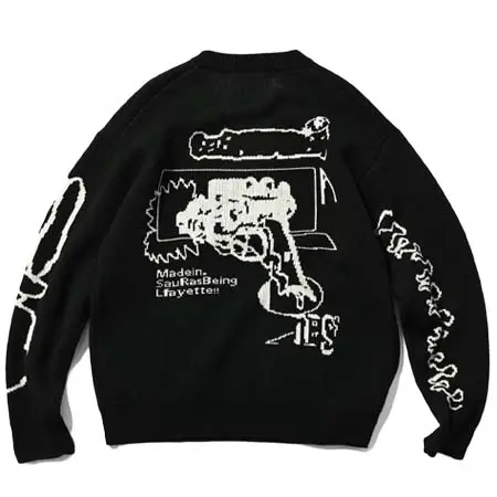 Lafayette(ラファイエット) LFYT ラファイエット[Lafayette]× ソーラス ビーイング[SauRas Being]- セーター[GRAPHIC SWEATER LA240402]