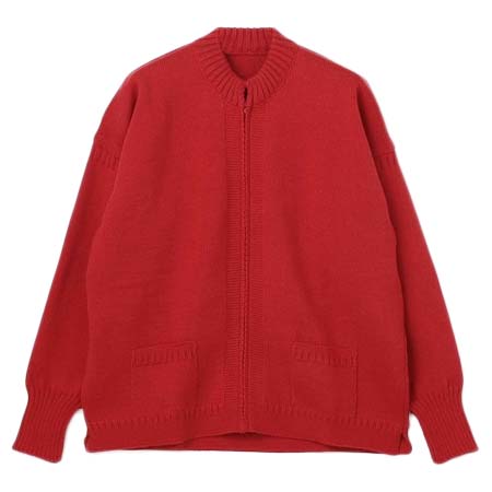 Le Tricoteur(ルトリコチュール) ウール ガンジーセータージップカーディガン MEN