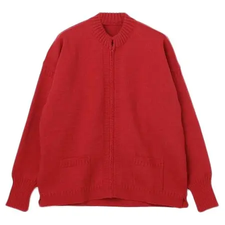 Le Tricoteur(ルトリコチュール) ウール ガンジーセータージップカーディガン MEN