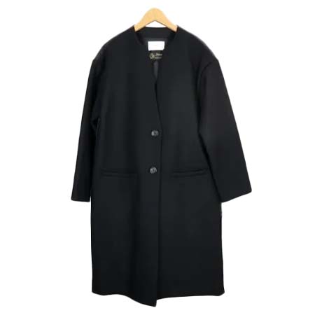 QTUME(クチューム) バックキルティングキーネックコート