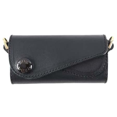 BEERBELLY(ビアベリー) ダブルフラップ キーケース 三つ折り airtagケース ブラック