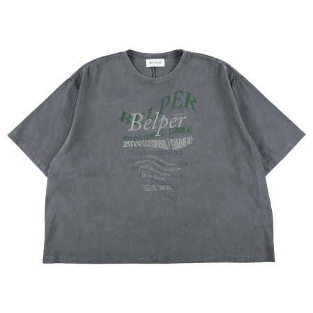 BELPER(ベルパー) ウォッシュド タオポグラフィTシャツ
