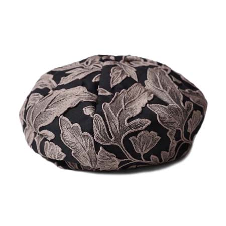 Bennu(ヴェンヌ) Flower Jacquard Eight Cut Big Beret