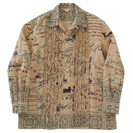 BINDU(ビンドゥー) アラスカコットン フランネル Alaska フリルシャツ