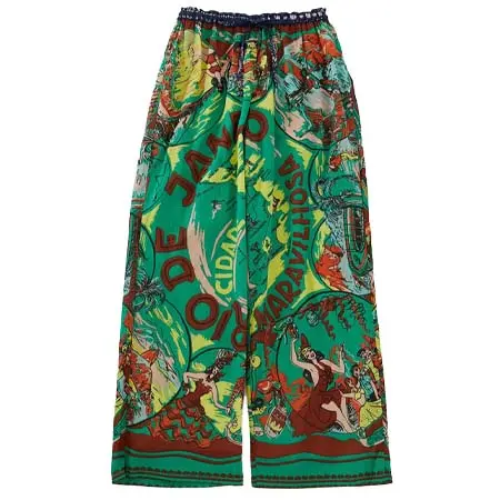 BINDU(ビンドゥー) マップコットンボイル イージーパンツ