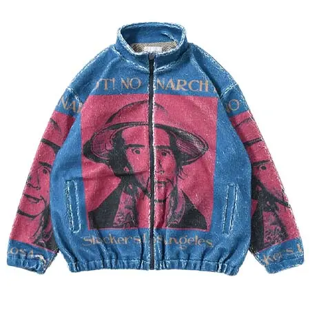 Black Weirdos(ブラックウィドー) FLEECE JACKET -BLUE GRAY-