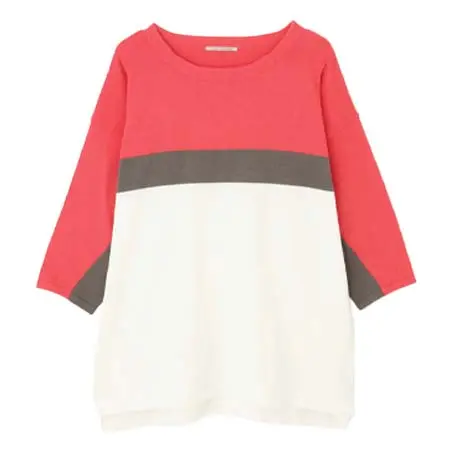 BLUE TORNADO(ブルートルネード) BIGシルエット7分袖ラインニット