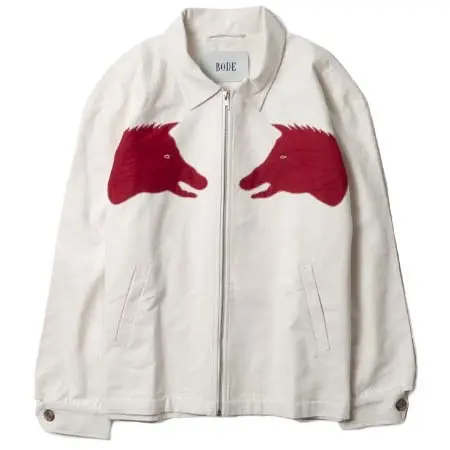 BODE(ボーディ) BOAR APPLIQUE JACKET（ボア アップリケ ジャケット）