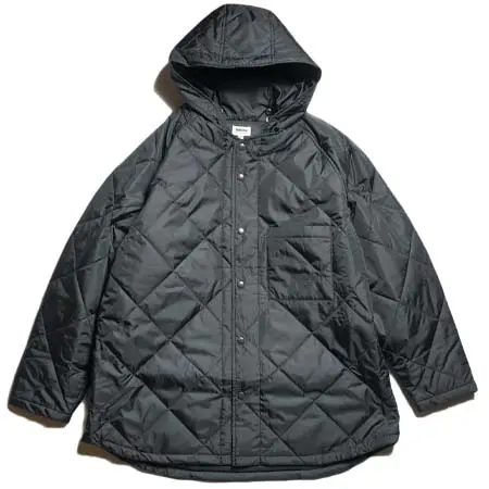 BRENA(ブレナ) QUILTING HOOD JACKET (Black)