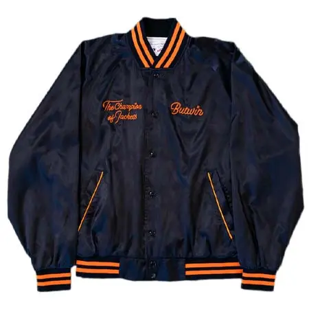 BUTWIN(バトウィン) [BUTWIN × MISSION DISTRICT]SATIN AWARD JACKET (Black)