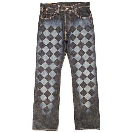 BYEMRT(バイミスターティー) チェック柄 プリント デニム