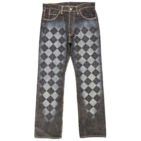 BYEMRT(バイミスターティー) チェック柄 プリント デニム