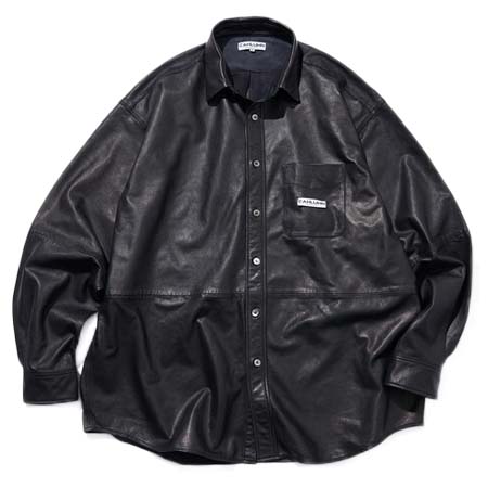 CAHLUMN(カウラム) LAMB NAPPA /GOAT SUEDE LEATHER SHIRT/ラム ナッパ ゴートスエード レザー シャツ