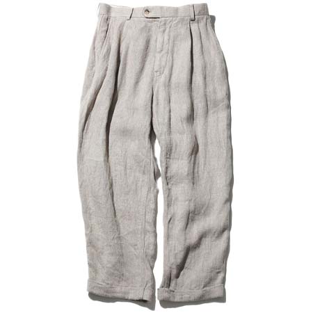 CAHLUMN(カウラム) Linen 1 Tuck Trousers/リネン 1タック トラウザーズ