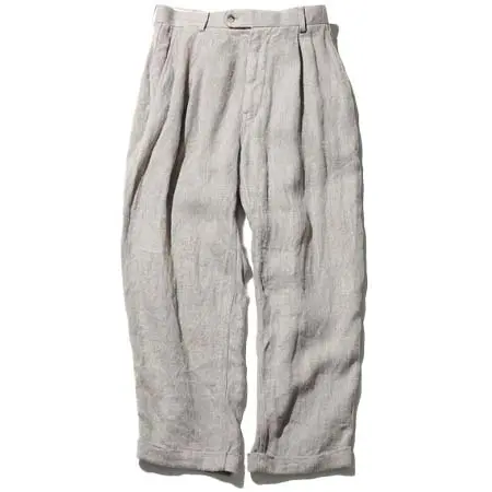 CAHLUMN(カウラム) Linen 1 Tuck Trousers/リネン 1タック トラウザーズ