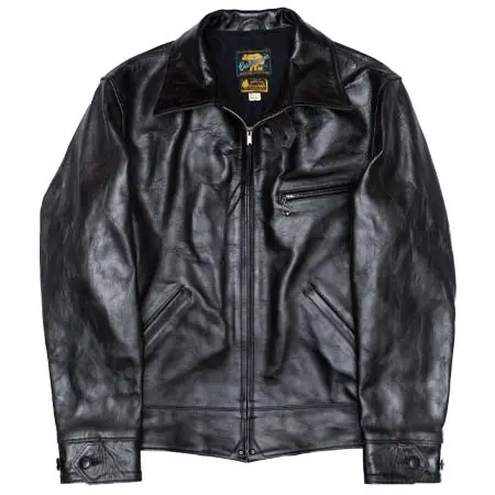CALIFORNIA MFG.CO.(カリフォルニアマニュファクチュアリング) HERCULES Sports Jacket in Black Tea-Core Shinki Hikaku Horsehide (RCL-10013)