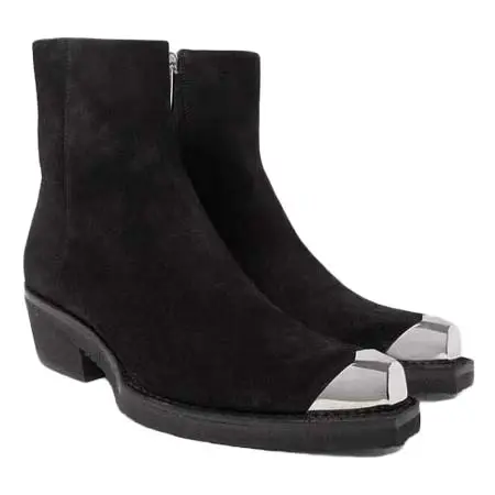 Calvin Klein 205W39NYC(カルバンクライン２０５Ｗ３９ＮＹＣ) Metal Toe-Cap Suede Boots