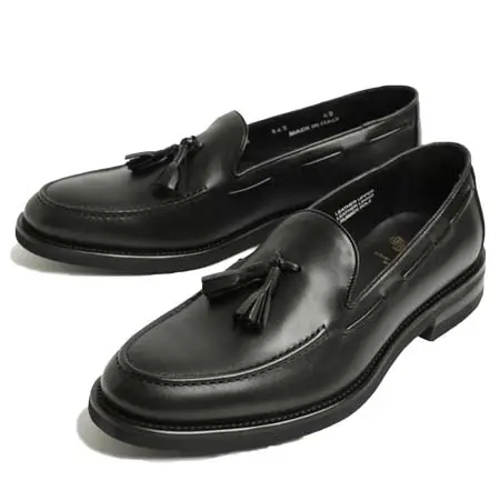 CALZOLERIA TOSCANA(カルツォレリアトスカーナ) カーフレザータッセル ローファー Uチップ / EXTRA LIGHT / X343-AGOS / ブラック