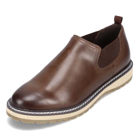 CEDAR CREST(セダークレスト) レザーサイドゴムスリッポン (ダークブラウン) CC-1553