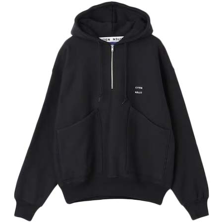 CITEN(シテン) ハーフジップスウェットフーディー