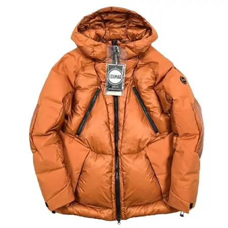 COLMAR ORIGINALS(コルマーオリジナル) YOSUKE AIZAWA コットン×ナイロン 異素材コンビダウンジャケットフーディー / British Millerain社製生地