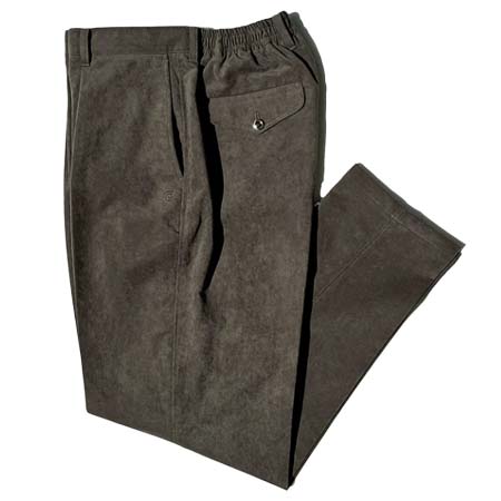 COLONY CLOTHING(コロニークロージング) 『LEON別注』COLONY CLOTHING / Ultrasuede® ワンプリーツトラウザーズ ブラックオリーブ / CC2402-PT01L