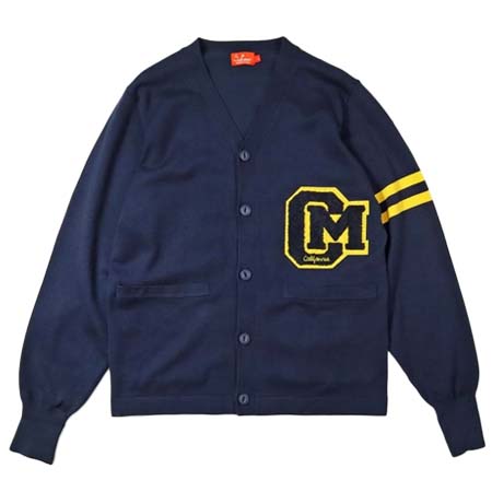 Cookman(クックマン) カーディガン Knitted Cardigan Letterman Navy