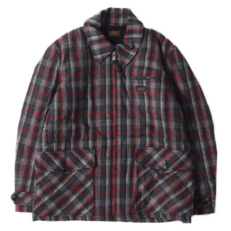 corefighter(コアファイター) チェック ウール 中綿 ジップ ジャケット