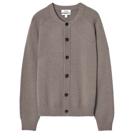 COS(コス) ウールブレンドクルーネックカーディガン
