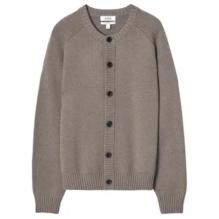 COS(コス) ウールブレンドクルーネックカーディガン