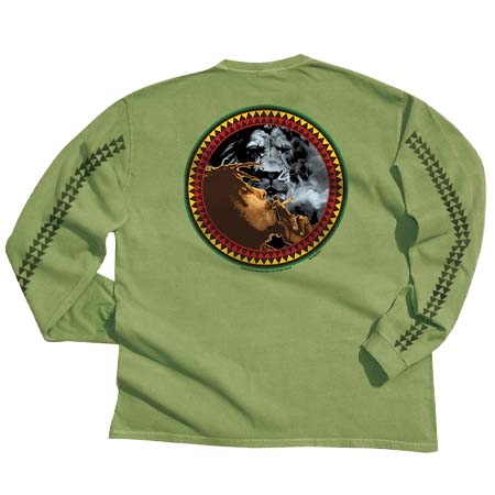 crazy shirts(クレイジーシャツ) Bob Marley Spliff – Hemp Dyed Long Sleeve Crewneck T-Shirt
