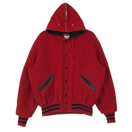 DeLONG(デロング) ヴィンテージ デロング スポーツウェア ニューロンドン オハイオ レターマン フーディー ジャケット アメリカ製