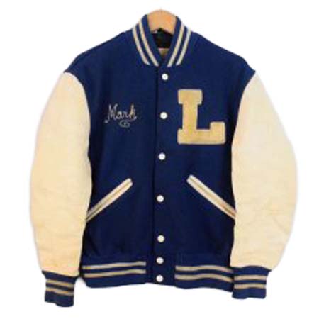 DeLONG(デロング) 60’s DeLONG SPORTSWEAR チェーン刺繍 パッチ付き レザー×メルトンウールスタジャン