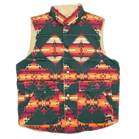 Denim & Supply Ralph Lauren(デニムアンドサプライラルフローレン) REVERSIBLE DOWN VEST NATIVE x KHAKI