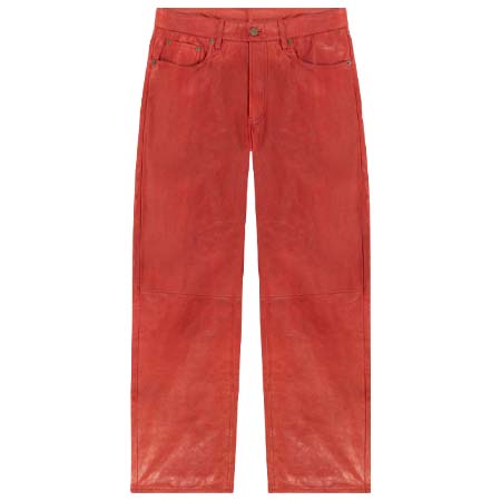 DENIM TEARS(デニムティアーズ) Red Guts Leather Pants